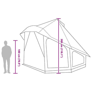 Tipi Zelt mit Dach Grün