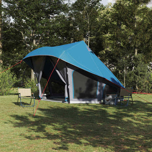 Blaues Tipi Zelt mit Dach