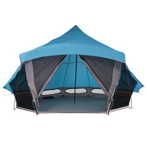Blaues Tipi Zelt mit Dach