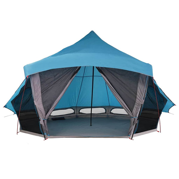 Blaues Tipi Zelt mit Dach
