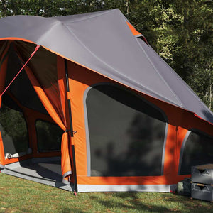 Tipi Zelt mit Dach Grau/Orange