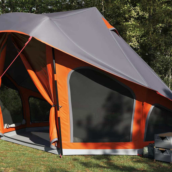 Tipi Zelt mit Dach Grau/Orange