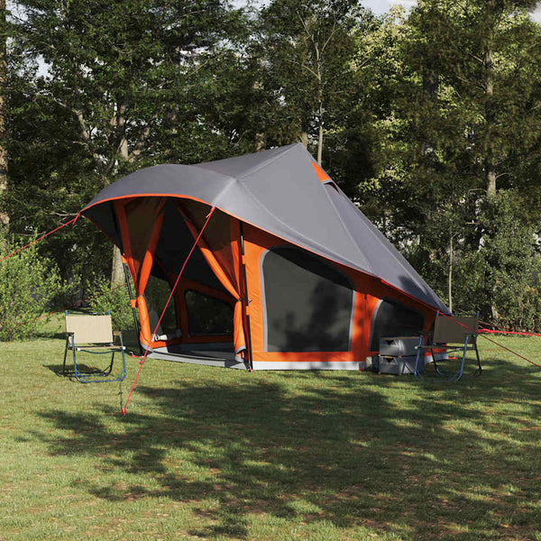 Tipi Zelt mit Dach Grau/Orange