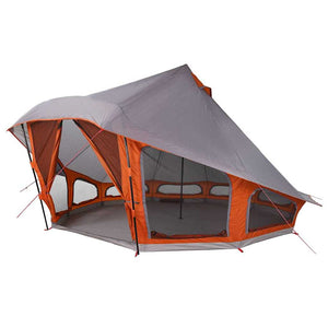 Tipi Zelt mit Dach Grau/Orange