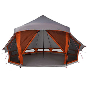 Tipi Zelt mit Dach Grau/Orange