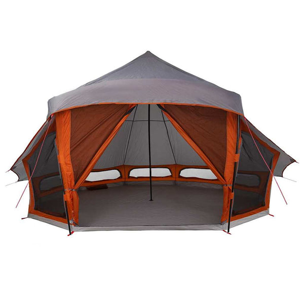 Tipi Zelt mit Dach Grau/Orange
