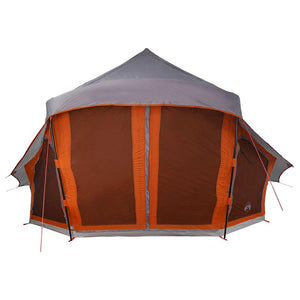 Tipi Zelt mit Dach Grau/Orange