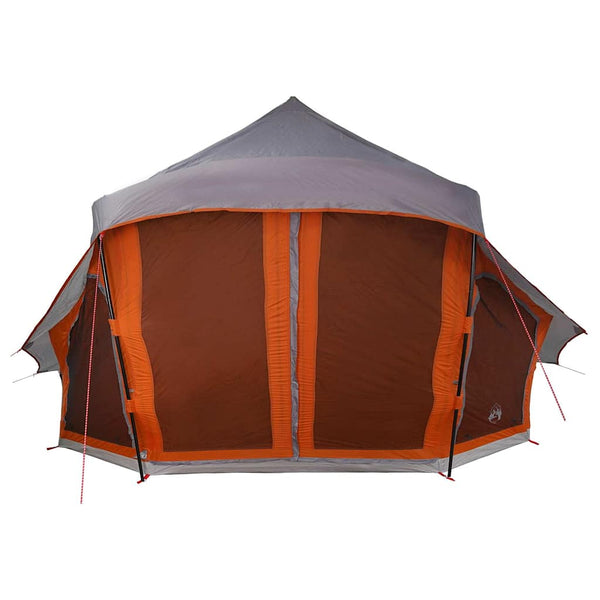 Tipi Zelt mit Dach Grau/Orange