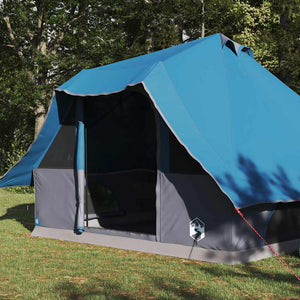 Blaues Tipi-Zelt mit Dach