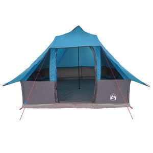 Blaues Tipi-Zelt mit Dach