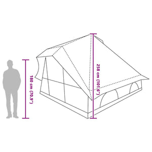 Blaues Tipi-Zelt mit Dach