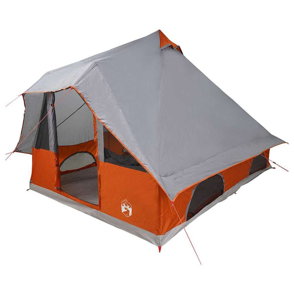 Tipi Zelt mit Dach Grau/Orange