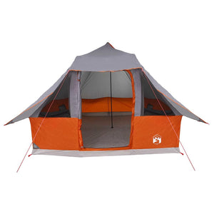 Tipi Zelt mit Dach Grau/Orange