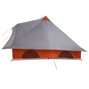 Tipi Zelt mit Dach Grau/Orange
