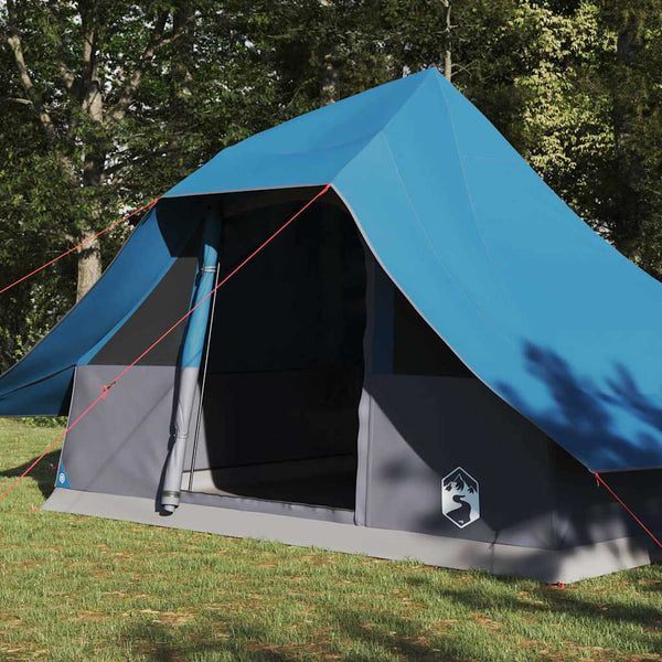Blaues Tipi-Zelt mit Dach & Stauraum