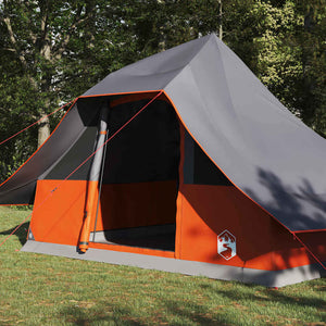 Tipi Zelt mit Dach Grau/Orange