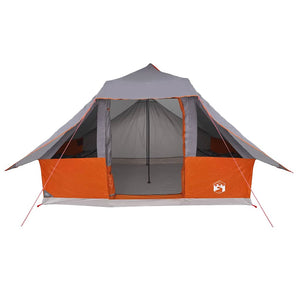 Tipi Zelt mit Dach Grau/Orange