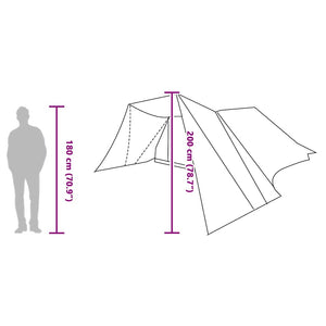 Tipi Zelt mit Dach Grün