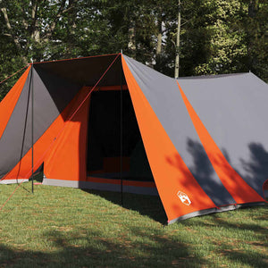 Tipi Zelt mit Dach Grau/Orange