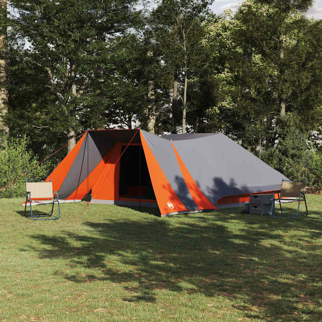 Tipi Zelt mit Dach Grau/Orange