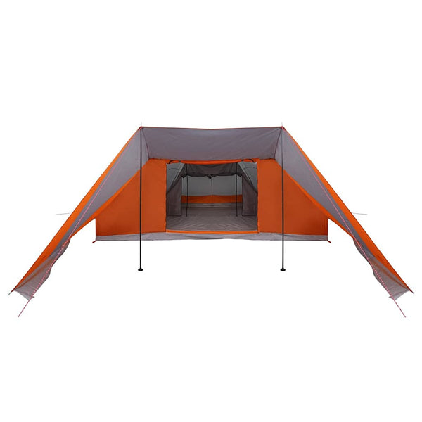 Tipi Zelt mit Dach Grau/Orange