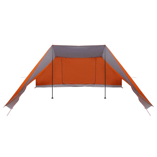Tipi Zelt mit Dach Grau/Orange
