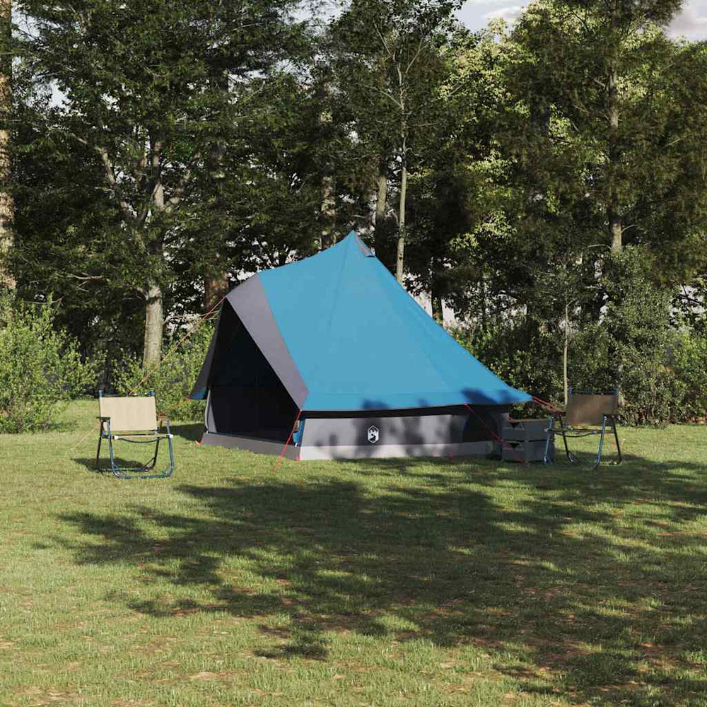 Blaues Tipi Zelt mit Dach