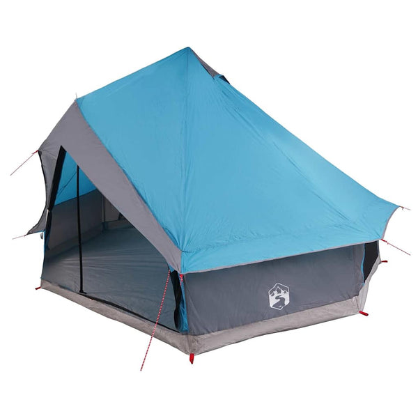 Blaues Tipi Zelt mit Dach