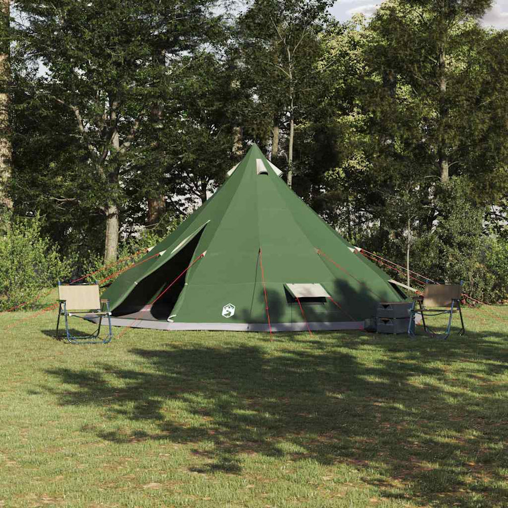 Tipi Zelt Grün mit Dach 560x560x300cm