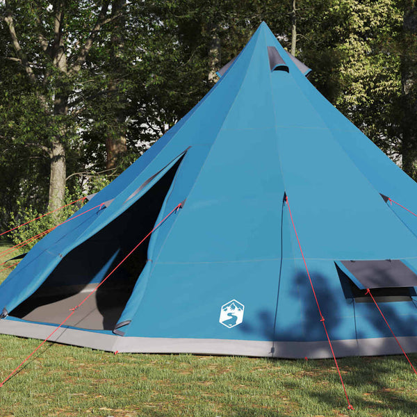 Blaues Tipi Zelt mit Dach