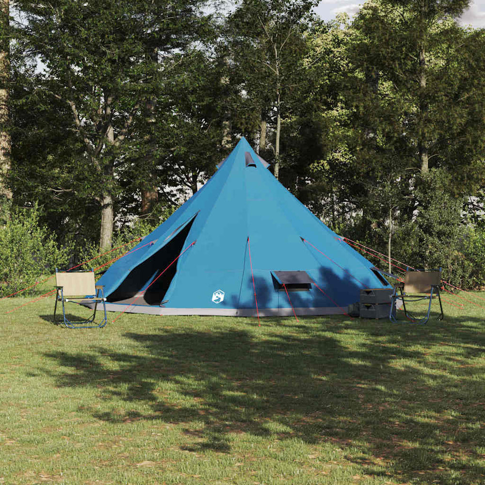 Blaues Tipi Zelt mit Dach