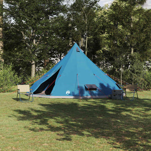 Blaues Tipi Zelt mit Dach