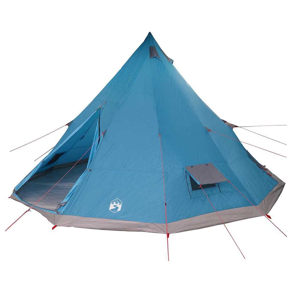 Blaues Tipi Zelt mit Dach