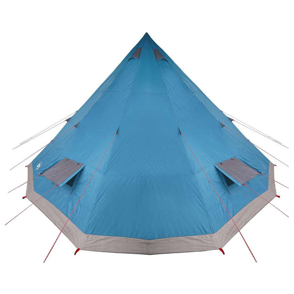 Blaues Tipi Zelt mit Dach