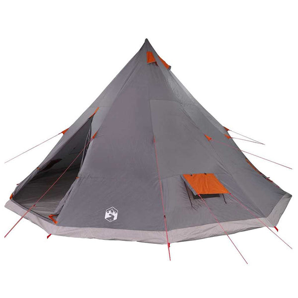 Tipi Zelt mit Dach, Grau & Orange
