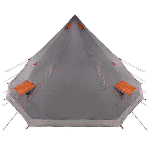Tipi Zelt mit Dach, Grau & Orange