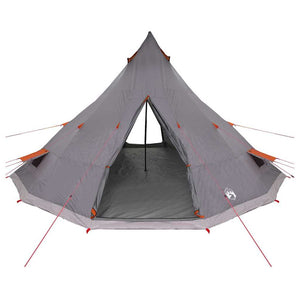 Tipi Zelt mit Dach, Grau & Orange