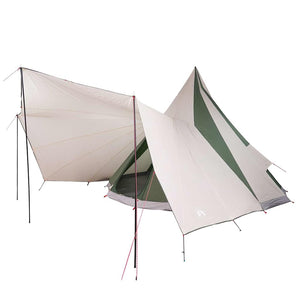 Tipi Zelt mit Dach Grün 510x690x330cm