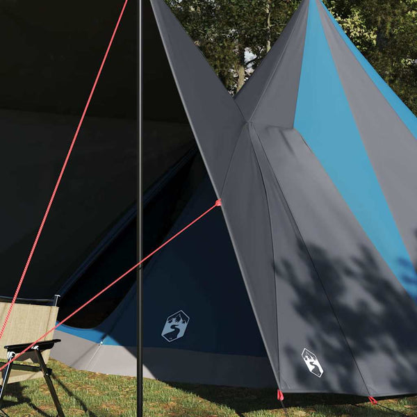 Blaues Tipi-Zelt mit Dach