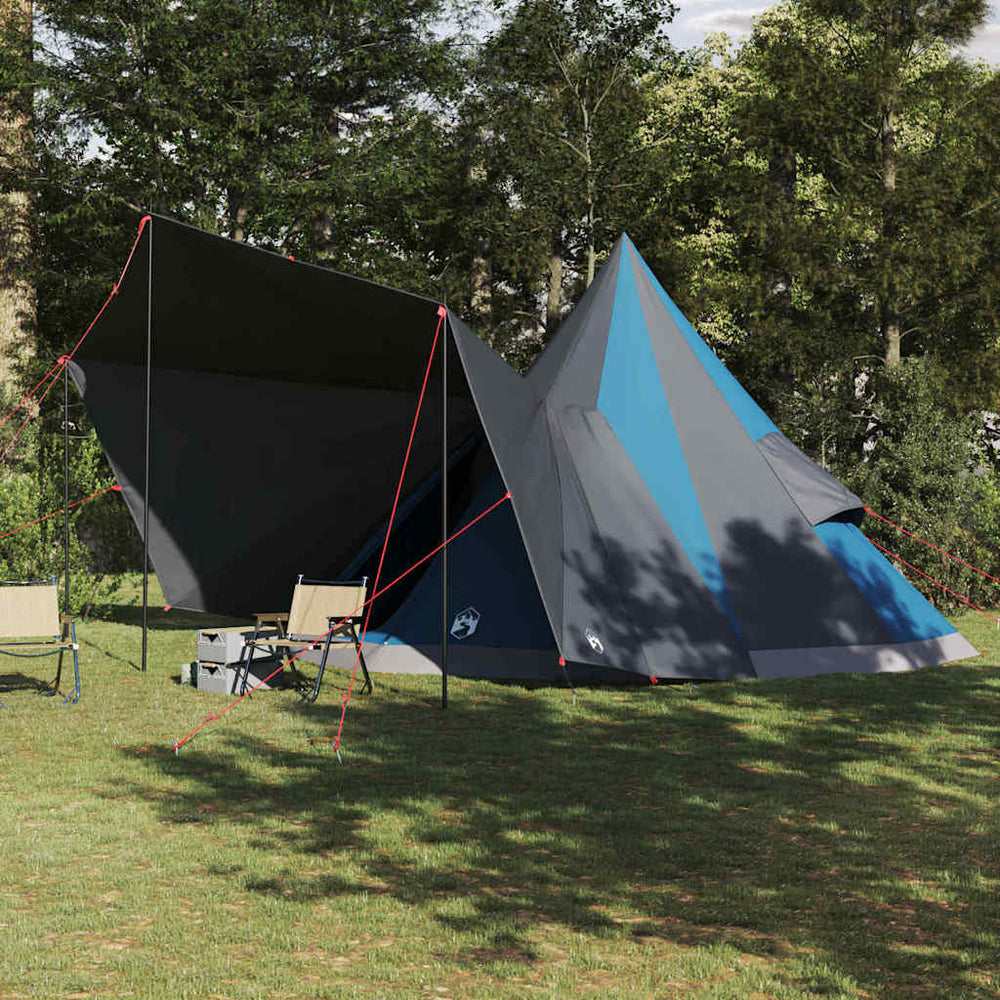Blaues Tipi-Zelt mit Dach