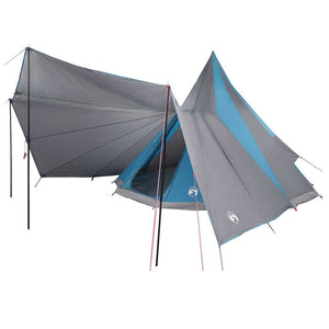 Blaues Tipi-Zelt mit Dach