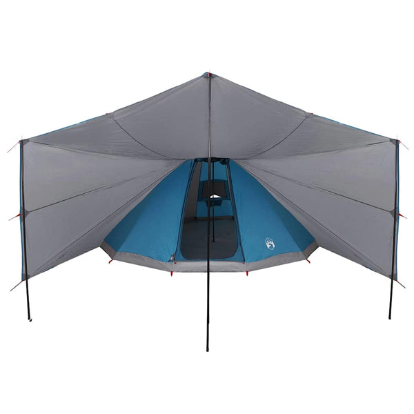 Blaues Tipi-Zelt mit Dach