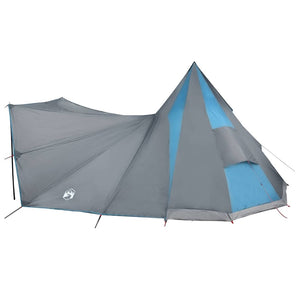 Blaues Tipi-Zelt mit Dach