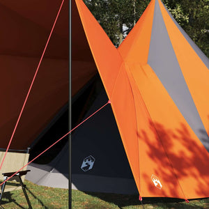 Tipi Zelt mit Dach Grau/Orange
