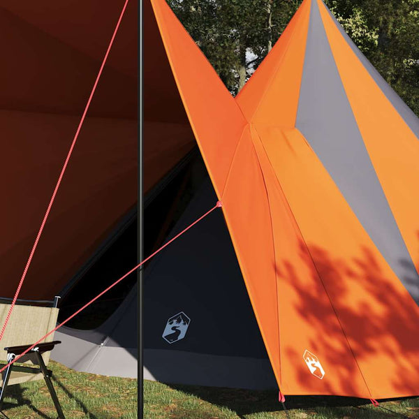 Tipi Zelt mit Dach Grau/Orange