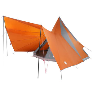 Tipi Zelt mit Dach Grau/Orange
