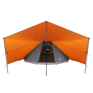 Tipi Zelt mit Dach Grau/Orange
