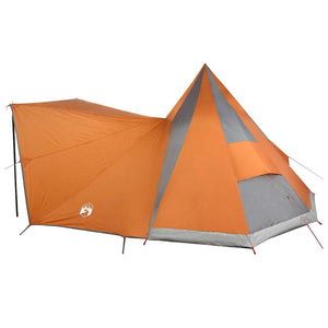Tipi Zelt mit Dach Grau/Orange