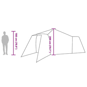 Tipi Zelt Grün mit Dach