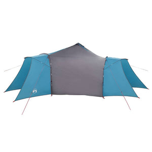 Blaues Tipi-Zelt mit Dach und Stauraum